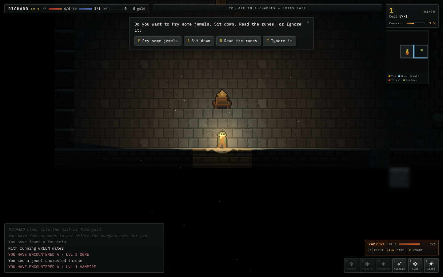 The jewel-encrusted throne